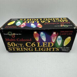 Trend Sources 50 Multicolored C6 Led String Lights Christmas Indoor/ Outdoor GR